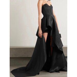 Maticeveski Intoxicating off the shoulder Draped lame Gown